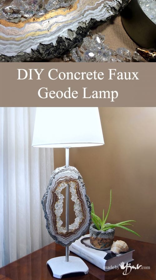 DIY Concrete Faux Geode Lamp