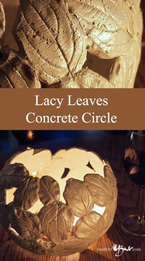 Lacy Leaves Concrete Circle