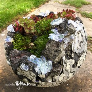 Rock and Concrete Geode Orb Planters - Made By Barb - easy Crystal DIY ...