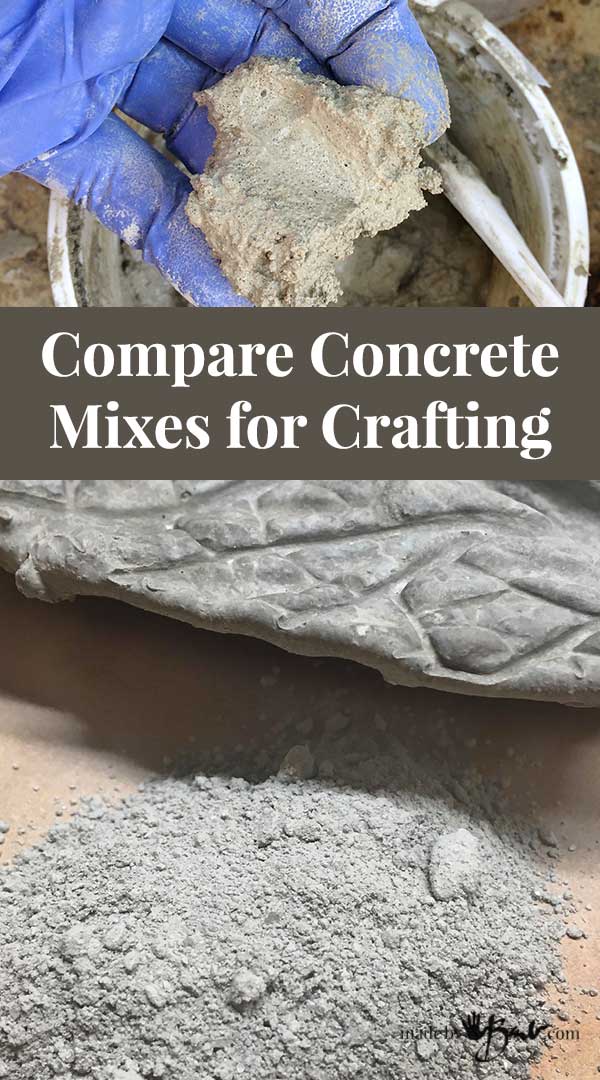 Compare Concrete Mixes for Crafting - Made By Barb - which mix?