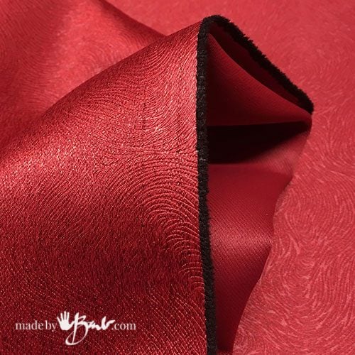 shiny red fabric close-up