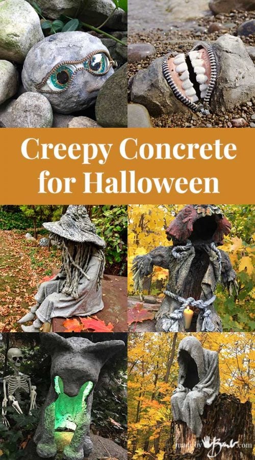 Creepy Concrete for Halloween - Made By Barb - 7 easy to make tutorials