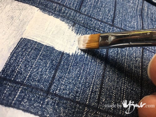 Fabric Paint vs Acrylic & Fabric Medium on denim