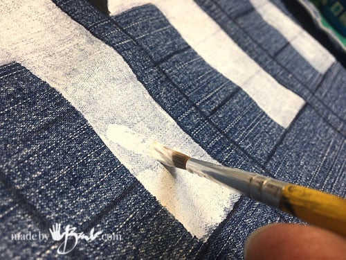 Testing Acrylic & Fabric Paints on Denim - Made By Barb