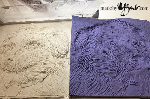 side by side of mold to master sculpture