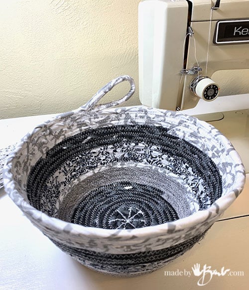 DIY UpCycled Fabric Bowls & Baskets - Made By Barb - rope or no rope