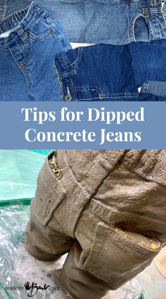 Tips for Dipped Concrete Jeans - Made By Barb - Portland cement