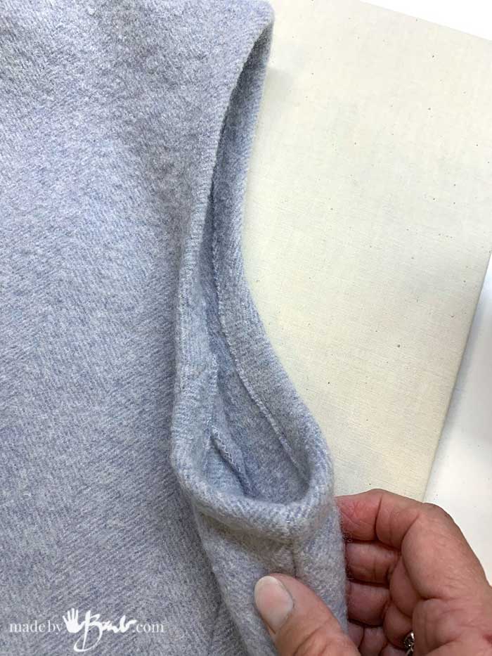 Blanket to Hooded Vest Up Cycle Made By Barb