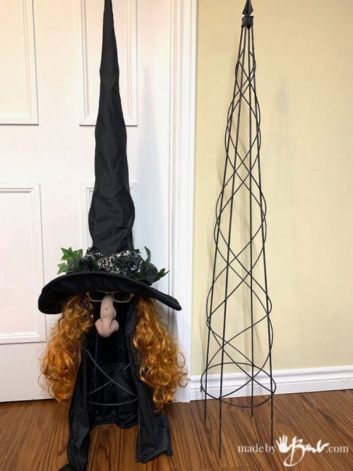 Easy Outdoor Halloween Witch Decor - Made By Barb - Fun DIY