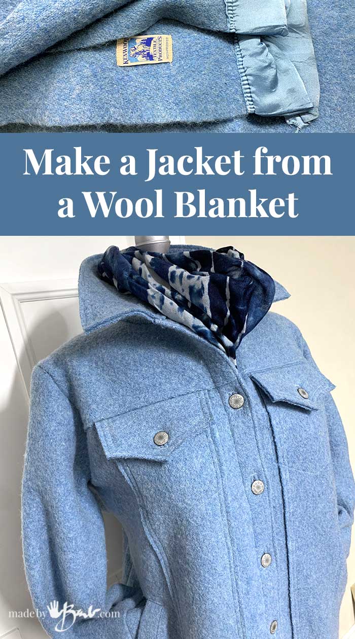 Make a Jacket from a Wool Blanket - Made By Barb - Vintage finds