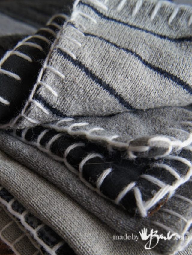 Easy Up-cycled Sweater Quilt