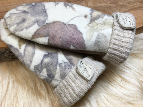Wool FME Eco Printed Mittens - 12