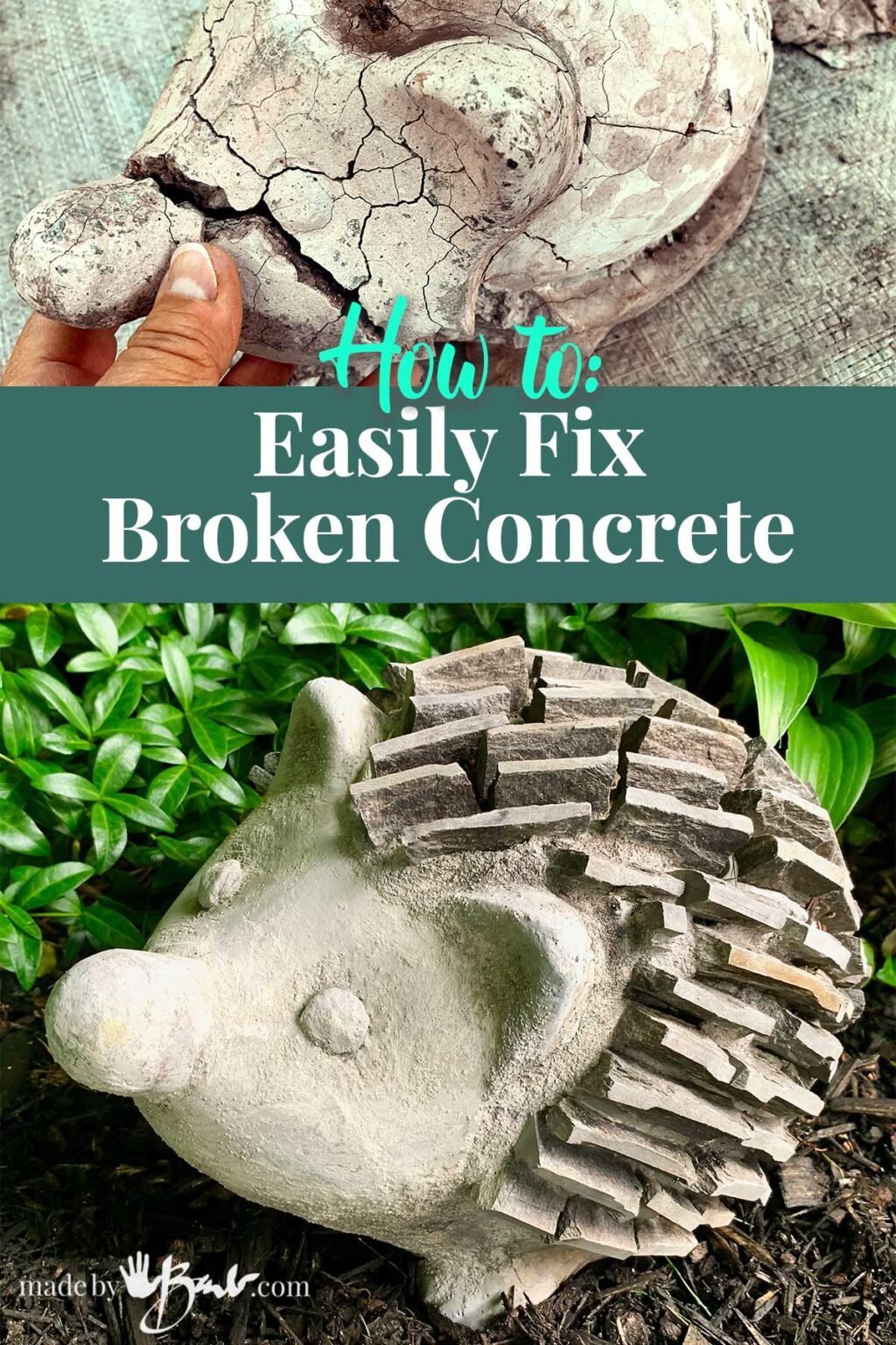 How to Easily Fix Broken Concrete Made By Barb