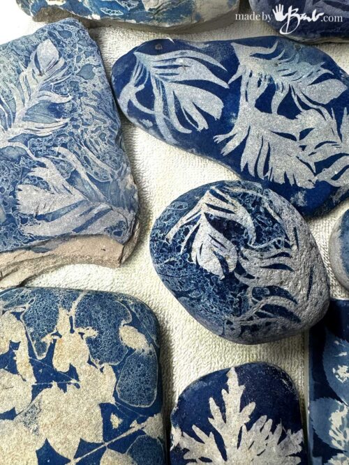 How to Make Cyanotype Prints on Rocks & Stones - Made By Barb
