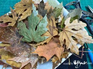 Quick Magical Bleach Printing with Leaves - Made By Barb - easy