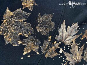 Quick Magical Bleach Printing with Leaves - Made By Barb - easy