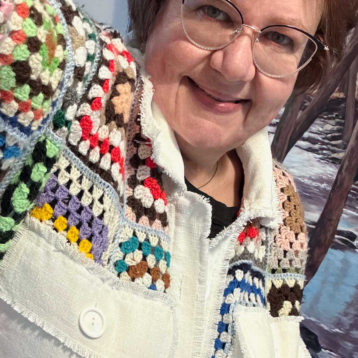 Upcycle a Granny Square Afghan to a Shacket (Jacket)